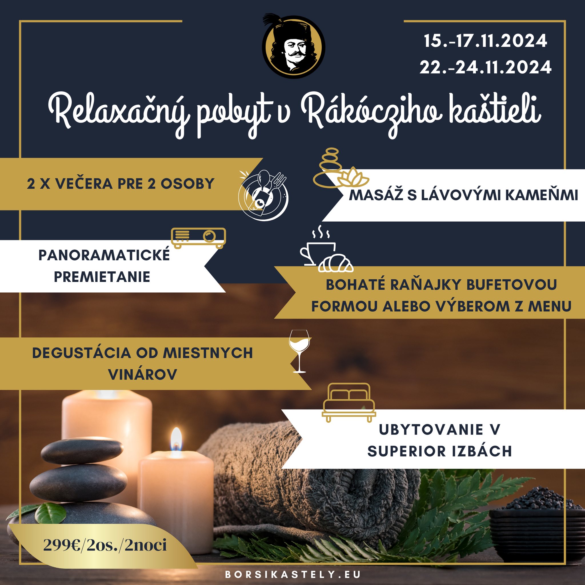 Relaxačný pobyt v Rákócziho kaštieli 🧘‍♂️