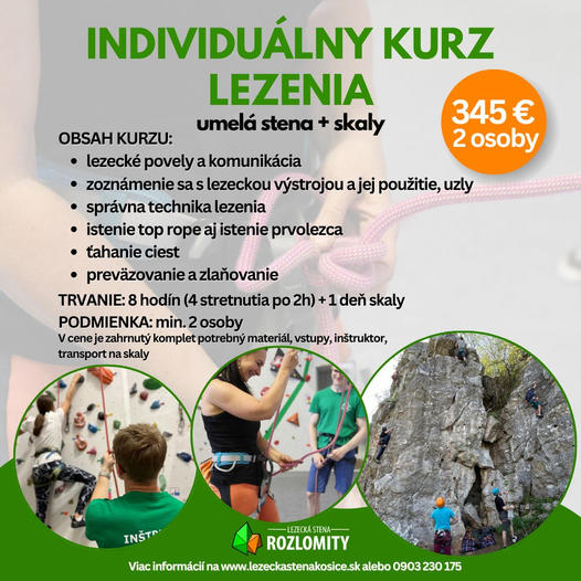 Individuálny kurz skalného lezenia